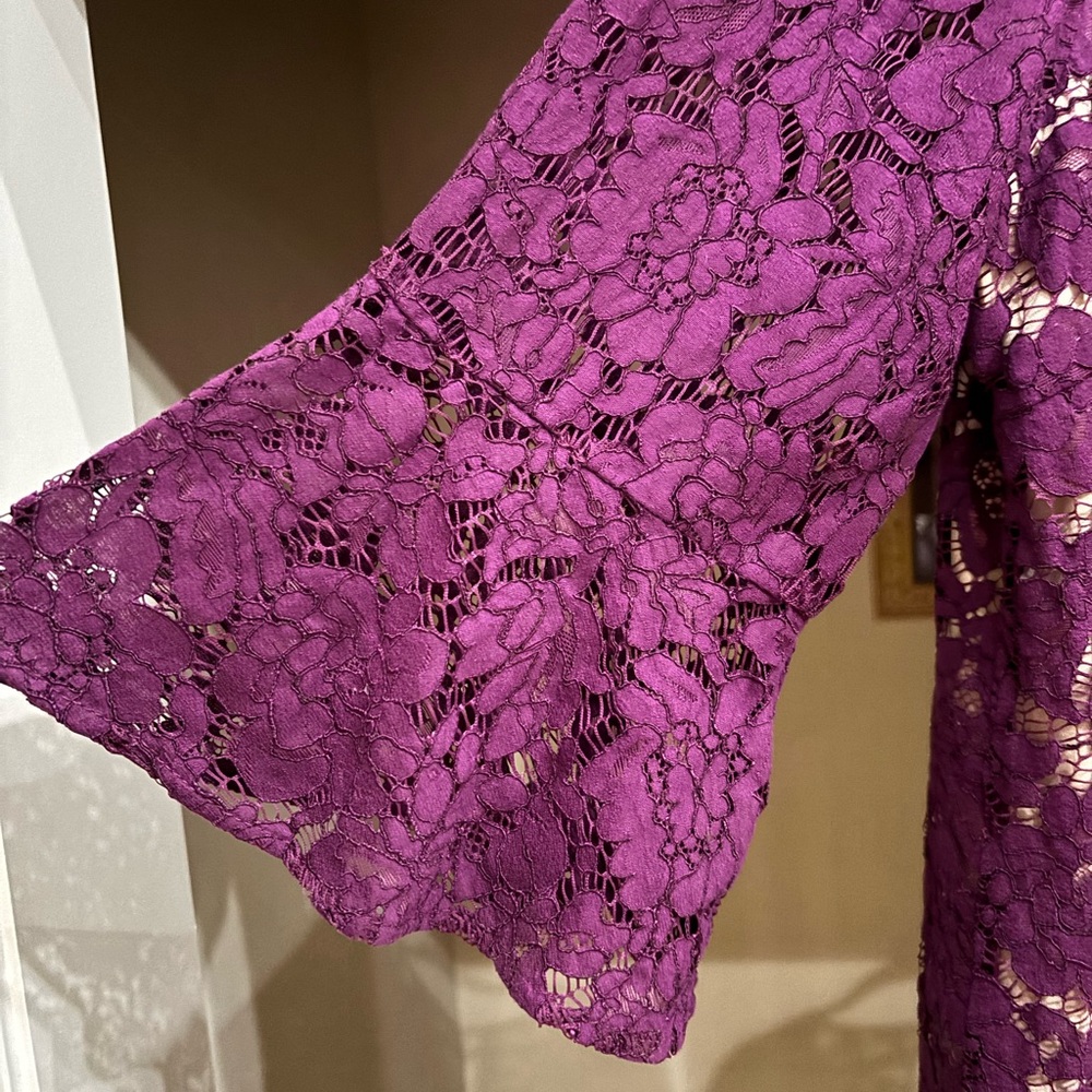 NWOT Lane Bryant Purple Lace Dress Sz 16 - Picture 3 of 10